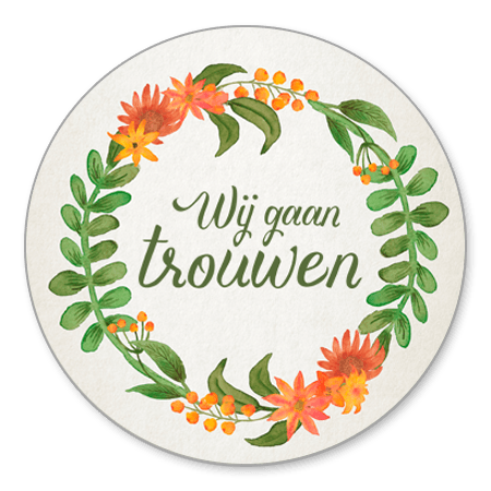 Krans Wij gaan trouwen
